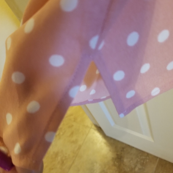 Halogen V-Neck Camisole Plus Size Pink, Polka Dot - Picture 4 of 7